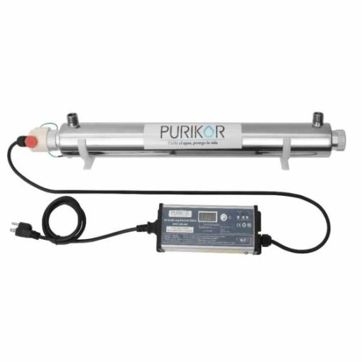 Sistema de desinfección para 12GPM serie gold marca purikor con luz uv de 55 watts