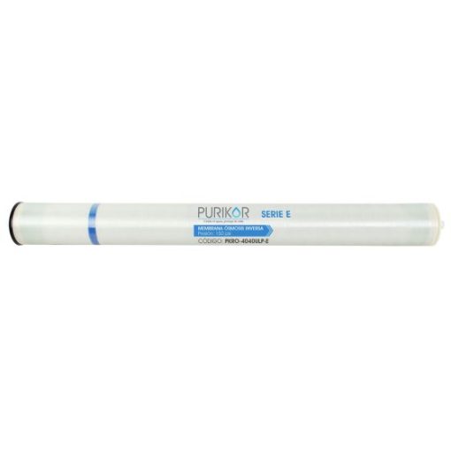 Membrana para sistemas ósmosis inversa purikor, 4" x 40", ultra baja presión, 2600 gpd, 150 psi